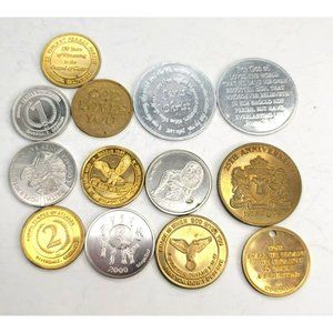 Religious and Angels Token Coins Vintage Lot Variety of 13 Hoffman Mint SC824